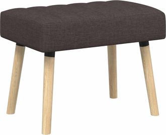 vidaXL Banco Con Tapizado En Canal Marr&oacute;n Oscuro 60 X 40 X 45 Cm Tela Vidaxl