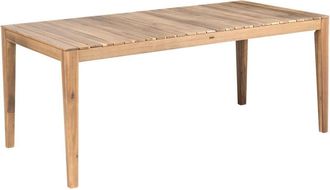 Beliani Mesa De Comedor R&uacute;stica De Madera De Acacia Certificada Para Exteriores 180 X 90 Cm Marr&oacute;n Claro Chioggia