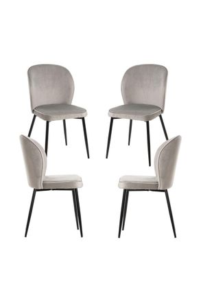 Regalos Miguel Packs Sillas Comedor - Pack 4 Sillas Teile Terciopelo - Gris