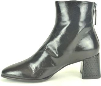 Zinda D.Bruin Botje tiret A. DH. 5cm - Dames - Laarzen met Hak - Bruin - 38 EU - Schoenen