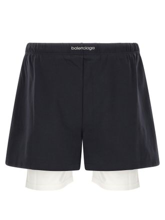 Balenciaga Bicolor Polyamide Bermuda Shorts - Multicolor