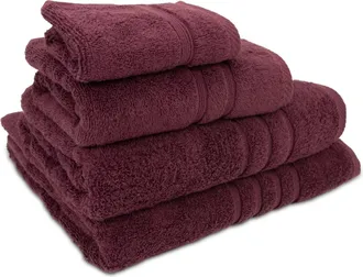 Lewis's Luxury 100% Egyptian Cotton Towel - Crimson - Bath Towel | TJ Hughes Purple