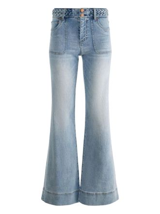 Alice & Olivia Juno braided jeans - Blue