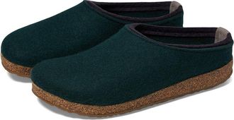 Haflinger Kris Womens Clog Shoes Blue : EU 37 (US Womens 6) Medium, Felt/Wool