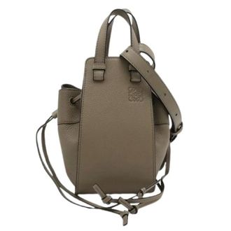 Loewe Pre-owned Hammock Drawstring Leather 2way Bag - Dames - Pre-owned - Bruin - Maat: ONE Size Leer