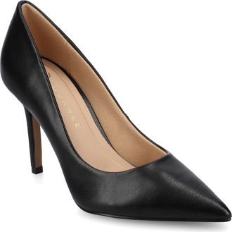 Journee Collection Embellished Pointed Toe Pump in Black Pu at Nordstrom Rack, Size 7.5