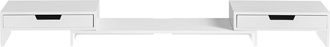 SoBuy Sobuy - Elevador Del Monitor Giratorio Ajuste De Ancho Soporte Del Ordenador Port&aacute;til 60-107 X 22 X 11 Cm Blanco Bbf04-w Es
