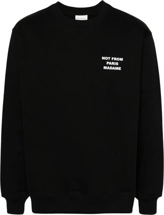 Dr&ocirc;le de Monsieur Black Crew Neck Sweatshirt