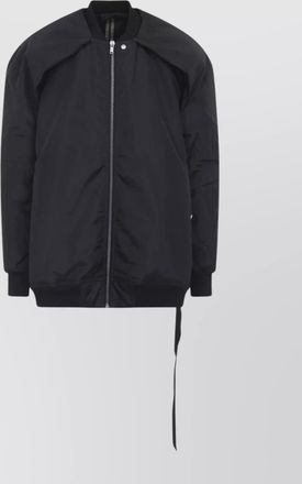 Rick Owens longline jacket with ribbed cuffs and hem