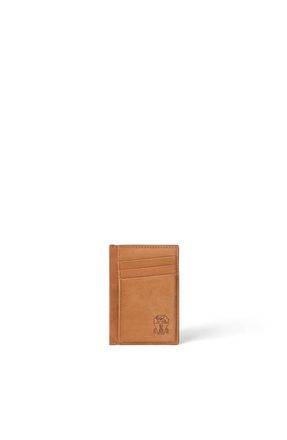 Brunello Cucinelli Nubuck card holder in Cognac at Nordstrom