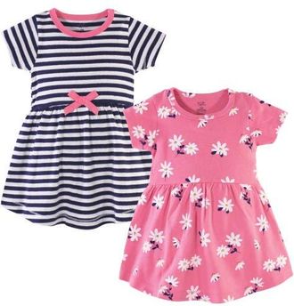Hudson Baby Stylish Baby Dress 2Pk in Pink Daisy at Nordstrom, Size 18-24M