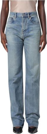 Saint Laurent Dames, Jeans, Blauw, Maat: W26 Katoen