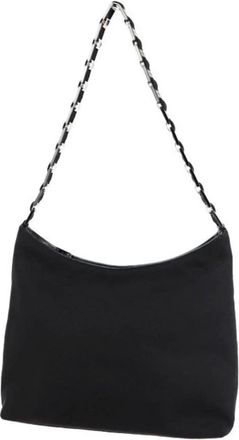 Ferragamo Pre-owned Shoulder Bags, female, Black, Size: ONE SIZE Pre-owned Fabric Chain Shoulder Bag