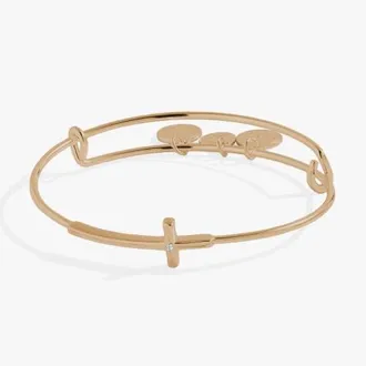 Alex and Ani Cross Inline Bangle in Gold at Nordstrom