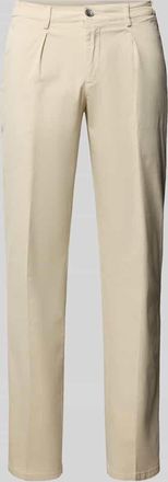 Profuomo Hose mit B&uuml;gelfalten und Ges&auml;&szlig;taschen in Sand, Gr&ouml;&szlig;e 46