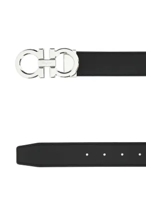 Ferragamo Double Adjus Belt - Black