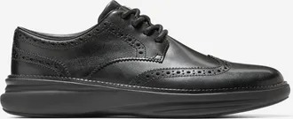 Cole Haan Mens &Oslash;riginal Grand Horizon Wingtip Oxford Shoes - Black Size 10.5