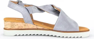 Gabor Womens Wedge Heel Sandals In Blue