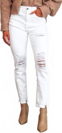 Kancan Kimmie Distressed Jeans In White