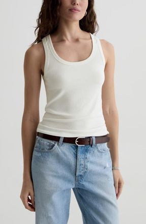 AG - Adriano Goldschmied Ashley Scoop Neck Tank in Powder at Nordstrom, Size X-Small