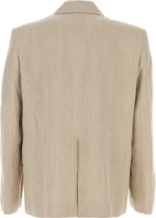 S&eacute;fr Mens Donovan Blazer Beige Linen Blazers