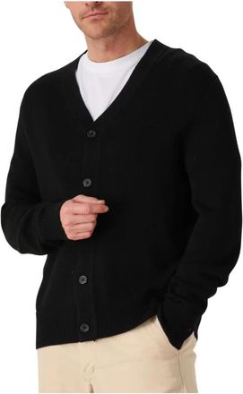 Selected Slhtray LS Merino Chunky V-Neck Cardigan - Heren - Vesten - Zwart - L - Wol - Truien & Vesten