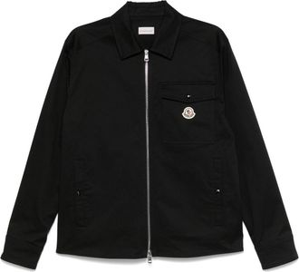 Moncler zip-up shirt jacket - Black
