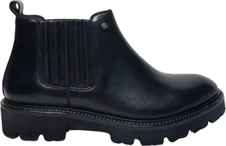 Pollini Sa 21093G9Fvit 000 - Dames - Chelseaboots - Zwart - 37 EU - Leer - Schoenen