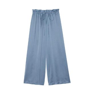 Ines De La Fressange Broeken, Dames, Blauw, S, Katoen, Kurt Wijde Broek