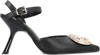 Just Cavalli Sandalen met verfraaid enkelbandje - Zwart