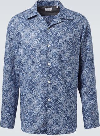 Brunello Cucinelli Camicia in cotone con stampa paisley