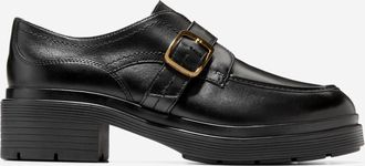 Cole Haan Womens Carlitta Monk Strap Lug Oxfords - Black Size 10.5
