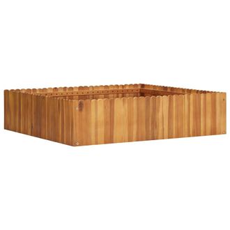 vidaXL Arriate De Madera Maciza De Acacia 100x100x25 Cm Vidaxl