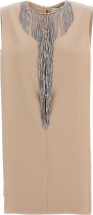 Sportmax Short Kleedjes - Dames - Korte kleedjes - Beige - 2XS - Kleedjes