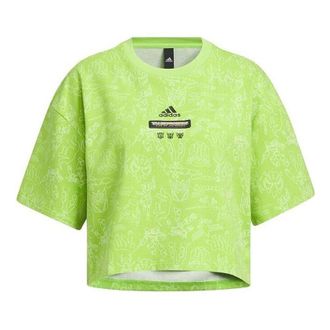 adidas (WMNS) adidas x Transformers Cropped Tee Green IK3476