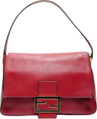 Fendi Pre-owned Shoulder Bags, female, Red, Size: ONE SIZE Pre-owned Vintage Shoulder Bag