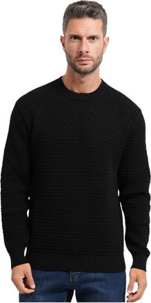 HUGO BOSS Jersey de cuello redondo - Knitwear - Hombre - Negro - 2XL