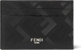 Fendi Slim Shadow Portacarte Ajf 4 - Heren - Portefeuilles - Zwart - ONE Size - Accessoires