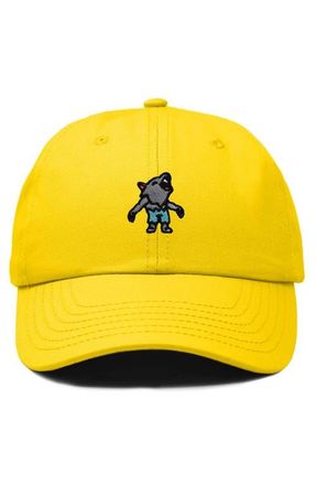 Dalix Werewolf Embroidered Dad Hat in Gold at Nordstrom