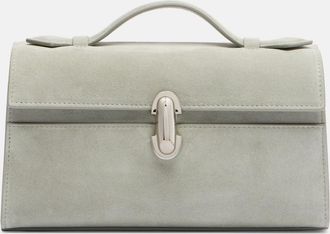 Savette Symmetry suede tote bag