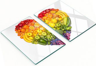 OEM Taglieri Da Cucina In Vetro Con Grafica A Forma Di Cuore Di Verdura, 2x40x52 Cm