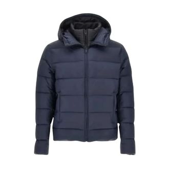 Fay Heren, Jassen, Blauw, Maat: S Leer