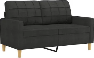 vidaXL Sof&aacute; De 2 Plazas De Tela Negro 120 Cm Vidaxl