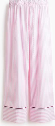 H&M Pyjamahose aus Baumwolle - Hellrosa/Gestreift