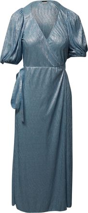 Rotate Frida Wrap Dress in Blue Polyester