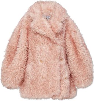 Ganni Alternative Fur Coat - Dames - Jassen - Roze - S - Polyester - Jassen