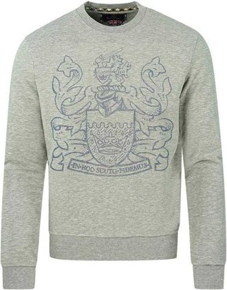 Aquascutum Heren Aldis Pixel Logo Sweater (Grijs)