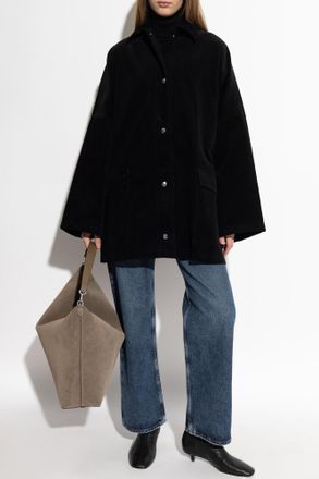 Toteme Corduroy Coat oversize, Womens, Black