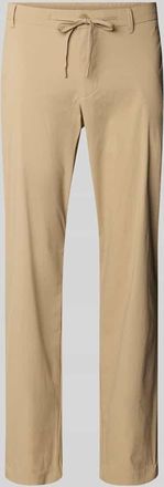 Selected Slim Fit Hose mit Tunnelzug Modell LERO in Sand, Größe XXL