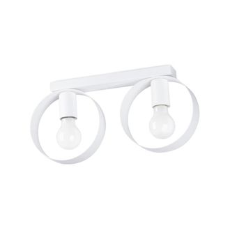 Sollux Lighting L&aacute;mpara de techo blanco acero alt. 20 cm